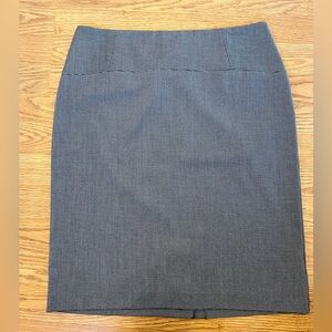 New York & Company Black Houndstooth Stretch Pencil Skirt